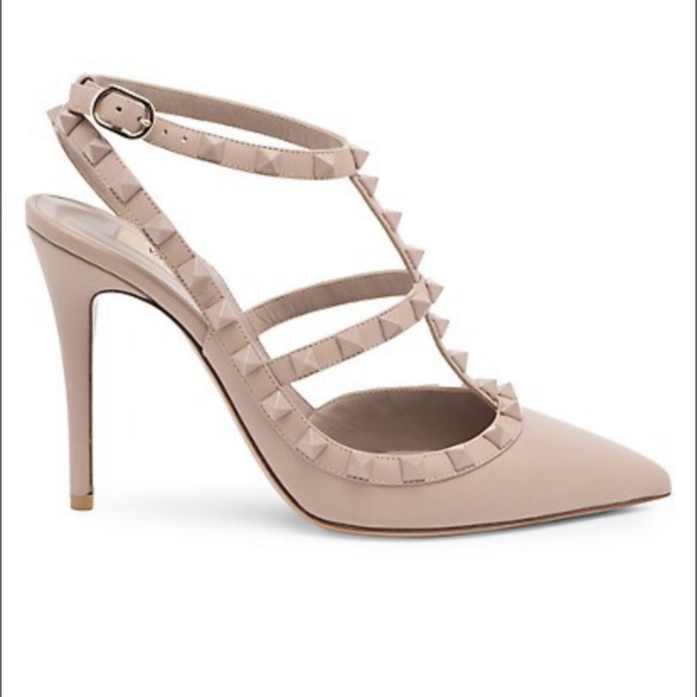 Valentino Garavani Rockstud Leather Slingback Pump